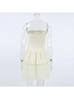 Patchwork Solid Color Fitted Sleeveless Dresses -BreezeWear Store P 20240528172005246 683