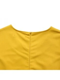 Bow Patchwork V Neck Short Sleeve Midi Dress -BreezeWear Store P 20240603095044314 549