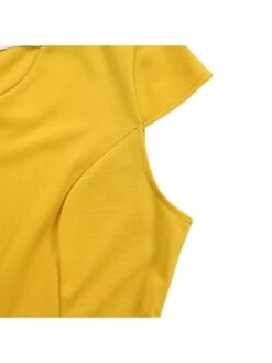 Bow Patchwork V Neck Short Sleeve Midi Dress -BreezeWear Store P 20240603095044974 236