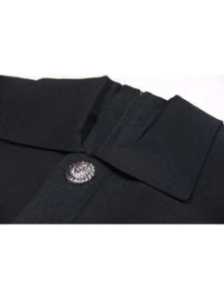 Ruched A-line Single Breasted Short Sleeve Dress -BreezeWear Store P 20240608080004504 665