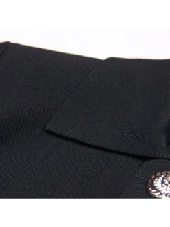 Ruched A-line Single Breasted Short Sleeve Dress -BreezeWear Store P 20240608080010090 971