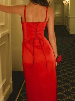 Patchwork Split Hem Spaghetti Straps Maxi Dresses -BreezeWear Store P 20240608100411939 891