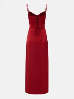 Patchwork Split Hem Spaghetti Straps Maxi Dresses -BreezeWear Store P 20240608100412960 299