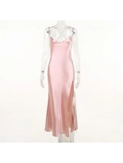 Patchwork Square Neck Fitted Sleeveless Dresses -BreezeWear Store P 20240612185637618 996