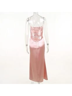 Patchwork Square Neck Fitted Sleeveless Dresses -BreezeWear Store P 20240612185638651 925