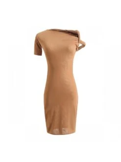 Twist Asymmetrical Inclined Shoulder Dress -BreezeWear Store P 20240614112028655 724