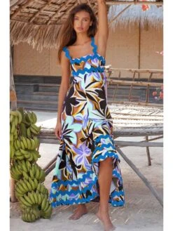 Wave Ripple Flower Sleeveless Maxi Dresses -BreezeWear Store P 20240614150413976 879