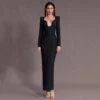 Embellished Slim Long Sleeves Maxi Dresses -BreezeWear Store P 20240614172007476 462