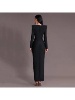 Embellished Slim Long Sleeves Maxi Dresses 10 Embellished Slim Long Sleeves Maxi Dresses -BreezeWear Store P 20240614172008544 816