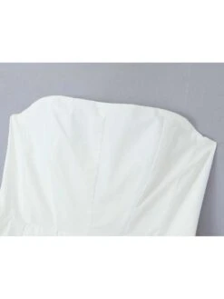 Solid Color Strapless A-line Dresses -BreezeWear Store P 20240614173618637 109