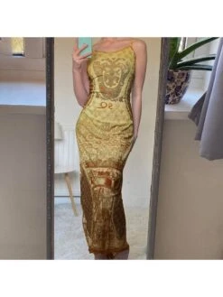 Spaghetti Straps Sleeveless Knitting Maxi Dresses -BreezeWear Store P 20240617095637171 498