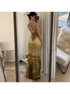 Spaghetti Straps Sleeveless Knitting Maxi Dresses -BreezeWear Store P 20240617095637769 867