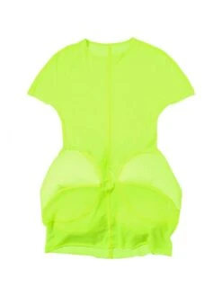 See Through Fitted Short Sleeve Mini Dress -BreezeWear Store P 20240619180415146 877