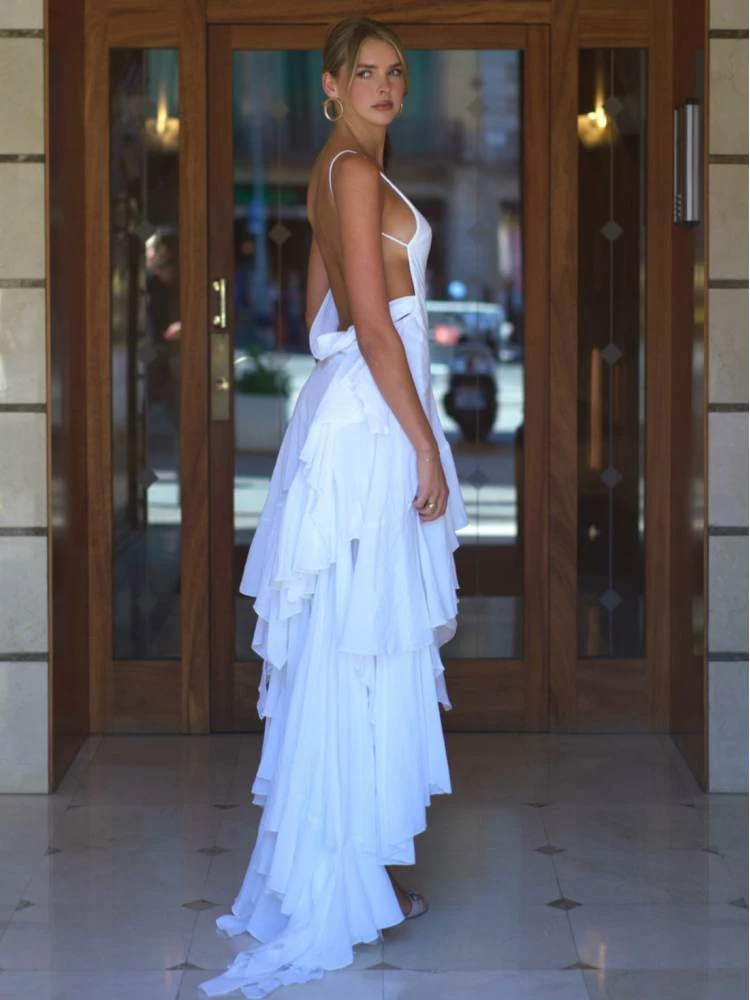 Irregular Ruched Ruffle Sleeveless Dress 5 Irregular Ruched Ruffle Sleeveless Dress - Image 3