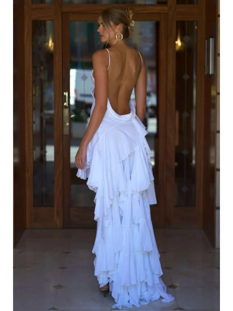 Irregular Ruched Ruffle Sleeveless Dress 6 Irregular Ruched Ruffle Sleeveless Dress - Image 4