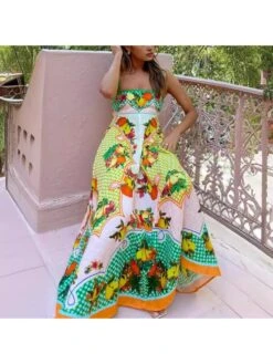 Print High Rise Swing Slip Dress -BreezeWear Store P 20240621095635489 905