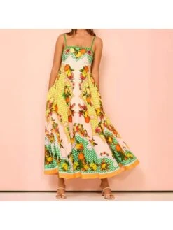 Print High Rise Swing Slip Dress -BreezeWear Store P 20240621095636158 931