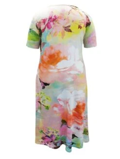 Floral A-line Short Sleeve Midi Dress -BreezeWear Store P 20240621110009910 488