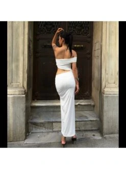 Patchwork Hollow-out Boat Neck Short Sleeve Dress -BreezeWear Store P 20240621120030739 410