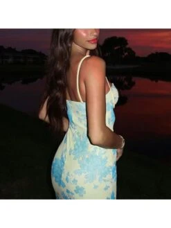 Flower High Rise Bodycon Sleeveless Dresses -BreezeWear Store P 20240622110807052 127