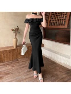 Patchwork Ruffle High Rise Short Sleeve Dress