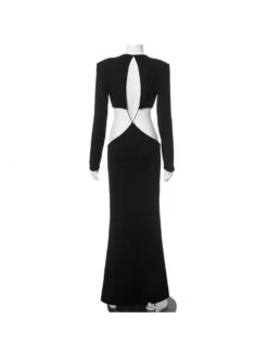 Hollow-out Long Sleeves Maxi Dress -BreezeWear Store P 20240624141232246 833