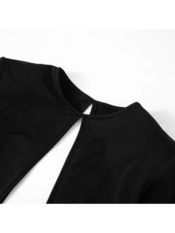 Hollow-out Long Sleeves Maxi Dress -BreezeWear Store P 20240624141232715 893